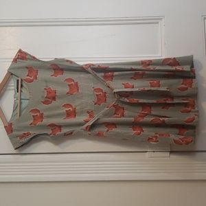 SM Wardrobe sleepy fox print dress! M/L